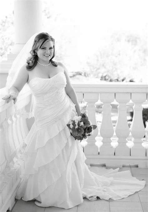 Plus Size Wedding Gown With Tiered Skirt From Darius Bridal Plus Size