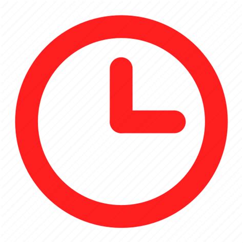 Red Clock Hour Realtime Time Timer Watch Icon Download On