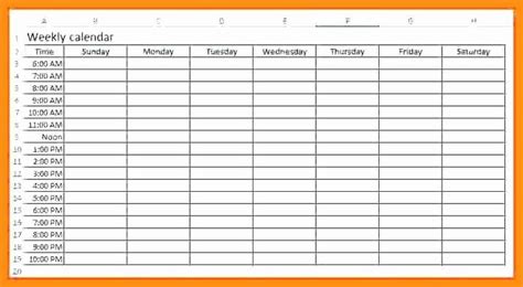 2 Week Schedule Template Luxury 12 13 Week Calendar With Times