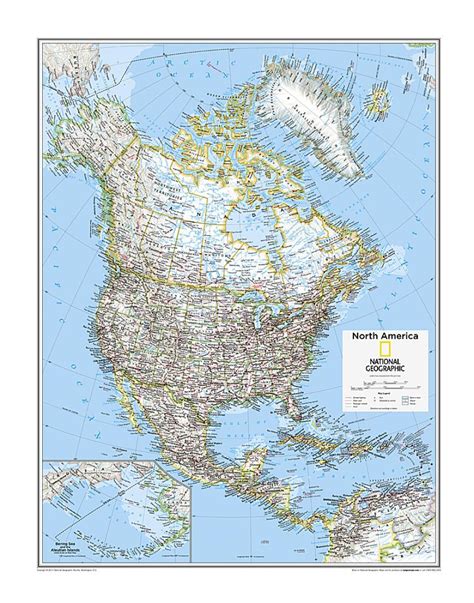 North America Political Map From National Geographic Atlas Of The