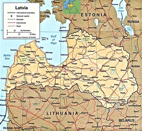 Latvia Map Mapsofnet