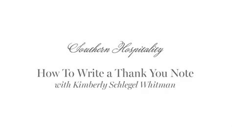How To Write A Thank You Note From Southern Living Kimberly Whitman