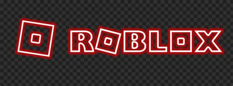 Hd Roblox Horizontal Red Neon Text Logo With Symbol Sign Icon Png Citypng