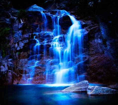 Blue Waterfall Waterfall Photography Waterfall Pictures Waterfall