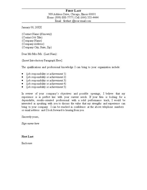 Blank Cover Letter Sample Templates At