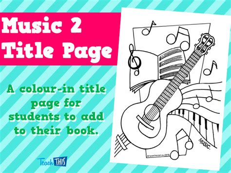 Music 2 Title Page Printable Title Pages For Primary School