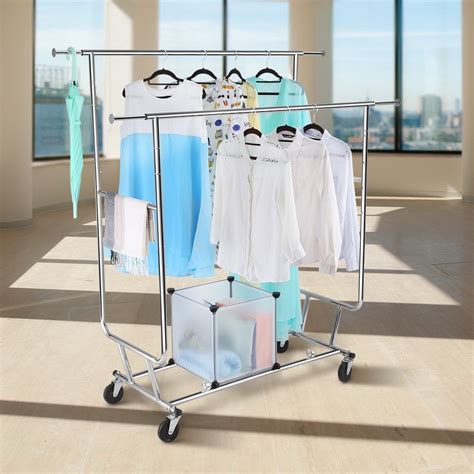Clothes Racks Hire Collapsible Chrome Double Rack Perth Party Hire