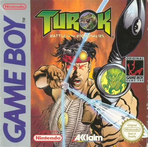 Turok Battle Of The Bionosaurs Game Boy Box Cover Art Mobygames