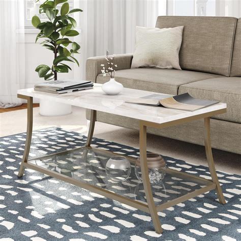 Home » coffee tables » modern marble coffee tables. Walker Edison Furniture Company 42 in. Y-Leg Coffee Table ...