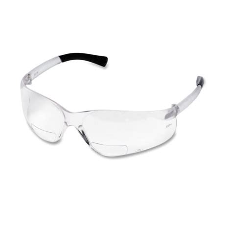 Mcr Safety Bearkat Magnifier Eyewear Ultraviolet Protection Polycarbonate Lens Clear Black