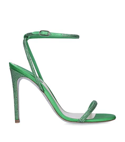 Womens René Caovilla Green Embellished Ellabrita Sandals 105 Harrods Uk