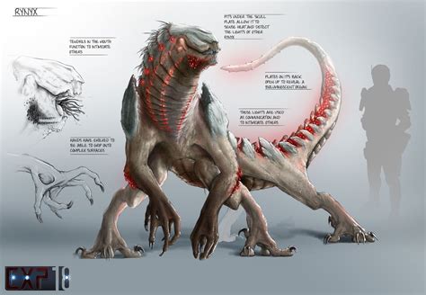 Rynyx Creature Concept Sheet CGTrader Digital Art Competition In Monster Concept Art