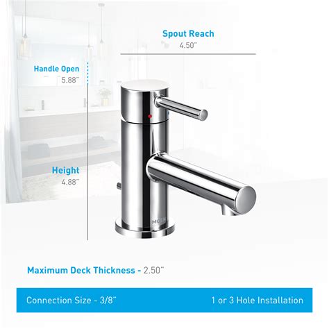 Here are the most common ones: Moen 6191BN Brushed Nickel Align 1.2 GPM Single Hole ...