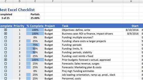 The Best Excel Checklist For Consultants
