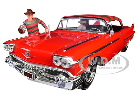 1958 Cadillac Series 62 Red Freddy Krueger Diecast Figure A Nightmare