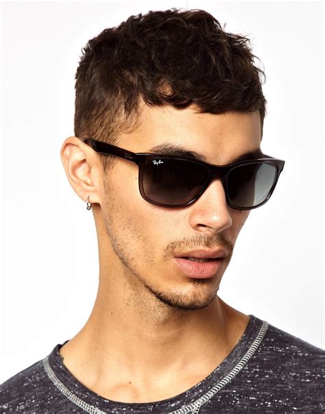 Lyst Ray Ban Crystal Wayfarer Sunglasses In Gray For Men