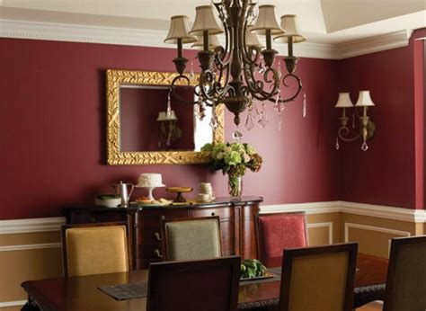 Burgundy Walls Make A Bold Statement Dining Room Paint Dining Room