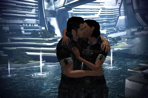 Mass Effect 3 Shenko Kiss On Citadel By Lealea25 On Deviantart Mass
