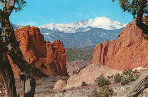 Usa Colorado Pikes Peak From Garden Of The Gods Flickr
