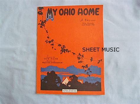 1920s Sheet Music My Ohio Home 1927 Vintage Song Etsy In 2022