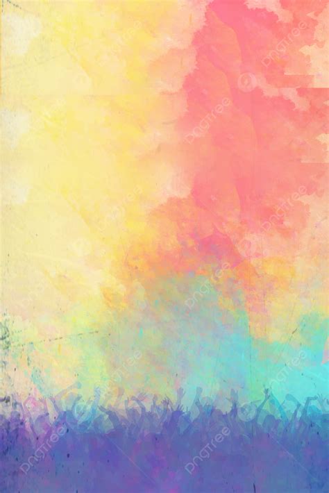 Colorful Watercolor Minimalist May Fourth Youth Festival Advertising