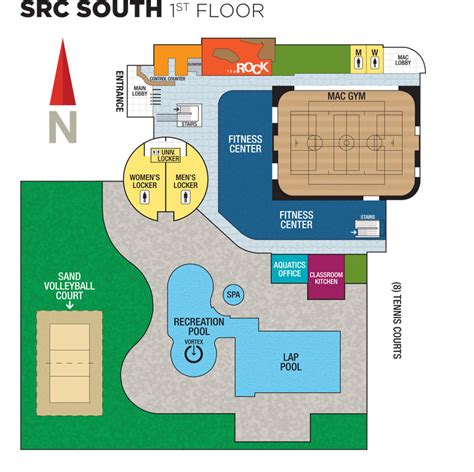 Student Rec Center Map Recreation