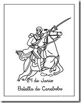 La consolidación de la carrera por la independencia de venezuela se libró en la batalla de carabobo. Dibujos colorear 24 de Junio Batalla de Carabobo | Colorear dibujos infantiles