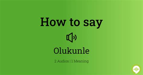 How to pronounce Olukunle | HowToPronounce.com