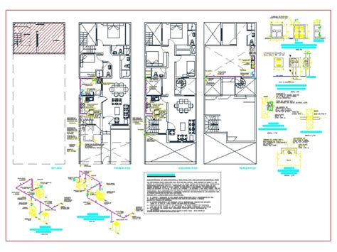 Gas Installations In Housing In Autocad Cad Kb Bibliocad