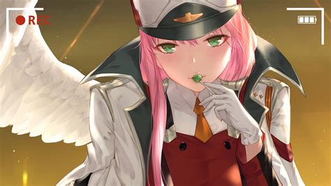 Darling In The Franxx Zero Two Hiro Zero Two With Red Dress And Coat