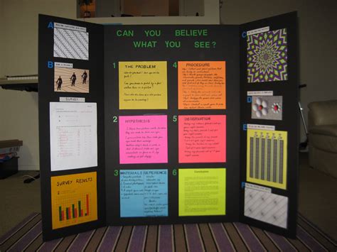 Science project on optical illusion | Cool science fair projects, Science fair projects, Science ...