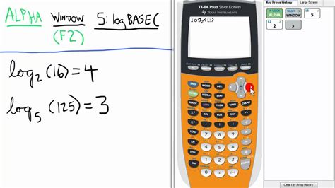 The logarithm of a number is the power to which 10 must be raised to equal that number.some simple examples: Logs other than Base 10 Calculator TI 84 Calculator ...