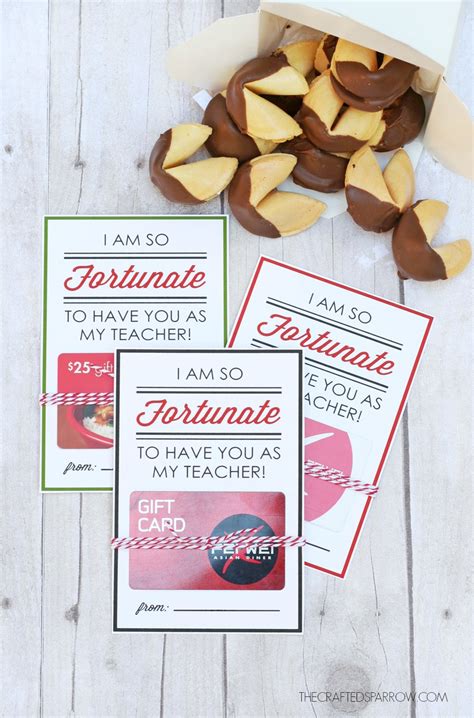 Currently you would use gift card. Teacher Appreciation Printable Gift Card Holders