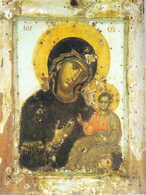 Madonna Del Carmine Siena Old Art Painting Byzantine Art