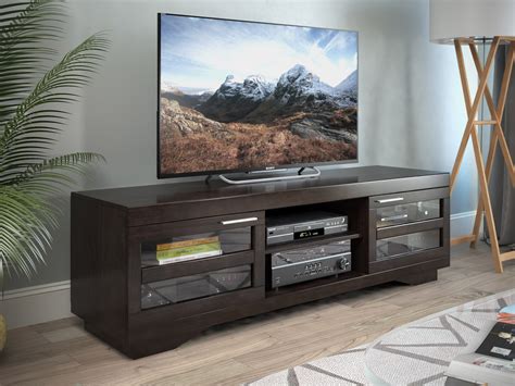 Mocha Black Wooden Tv Stand For Tvs Up To 80 — Corliving Furniture Us