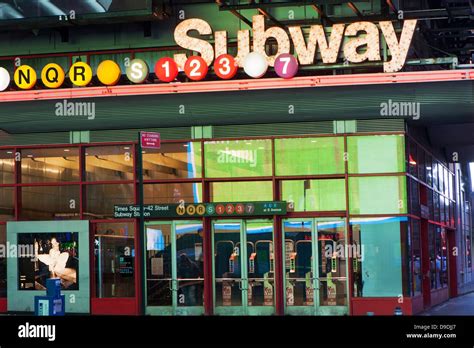 Times Square Subway Station New York City Usa Stock Photo Alamy