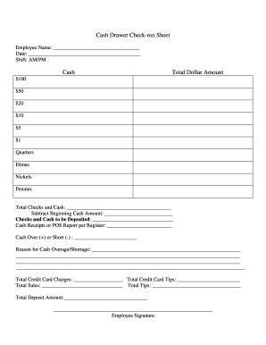 Now make it your own. Balance A Cash Drawer Form Pdf - Fill Online, Printable ...