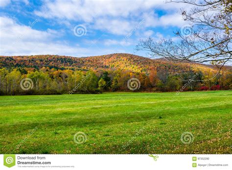 Mountain Landscape Under Blue Sky With Clouds Stock Photo