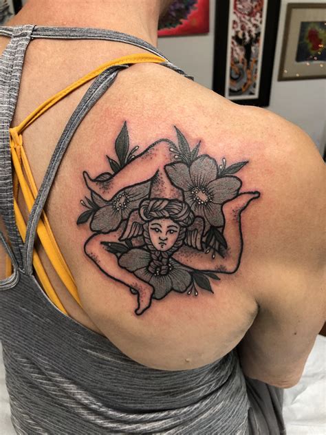 Just like the stories of the italian mafia on the silver screen, the mexican mafia is all about these tattoos are either done underground or done covertly while in prison. Lovely Trinacria tattoo by @morgangatekeeper | Music tattoos, Tattoos, Tatting