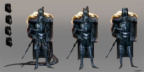 Knight Concept The Fur Lined Cloak Is A Neat Look Concept Art Art