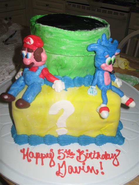 With the increase in popularity of video games, sonic the hedgehog has become a very popular birthday party theme. sonic and mario cake | Mario birthday party, Mario cake ...