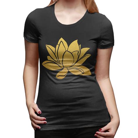 Cheapest Women Lotus Flower T Shirt Short Sleeve Fashion Lady Casual