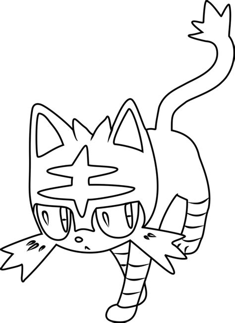 Litten Pokemon Coloring Page - Free Printable Coloring Pages for Kids