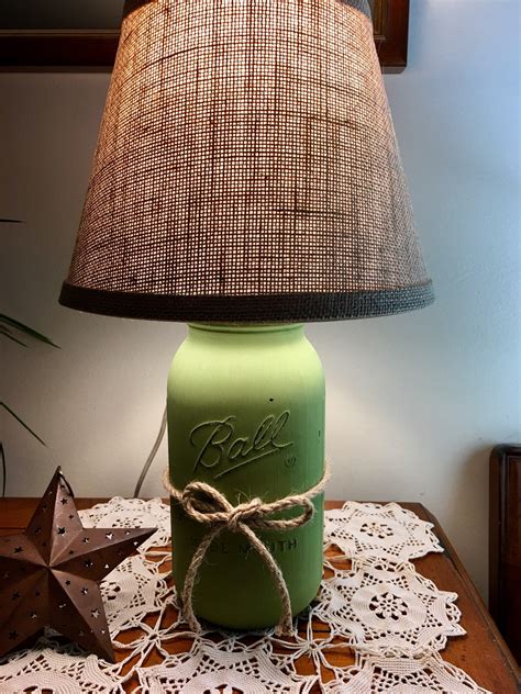 Mason Jar Lamp Table Lamp Country Rustic Primitive House Etsy