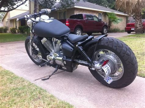 Our kits transform these mundane honda's into awesome back street bobbers. 2004 Honda Shadow 750 : Bobber Build | Honda shadow, Honda ...