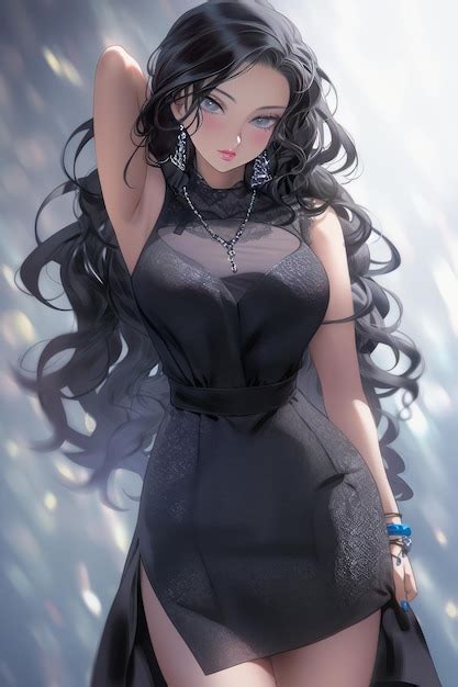 Premium Photo Beautiful Thick Anime Woman Posing Generative Ai