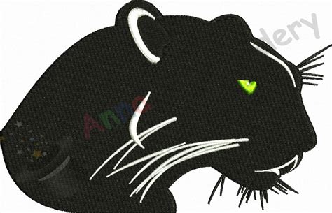 Black Panther Machine Embroiderywild Animals Design Machine Etsy