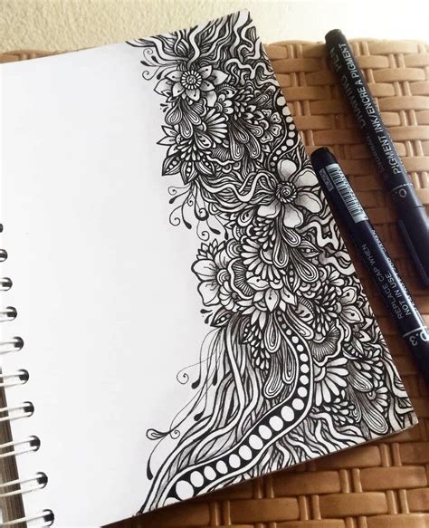 Intricate Doodles And Zentangle Drawings Zentangle Patterns