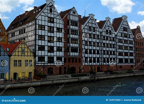 Landscape Of Historic Tenement Houses From The City Of Gdansk In Poland