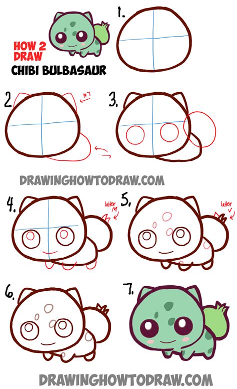 How To Draw Cute Baby Chibi Pokemons Huge Chibi Pokem
